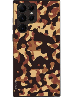 Sonique Camouflage Army Series Back Cover Brown (Samsung Galaxy S22 Ultra)