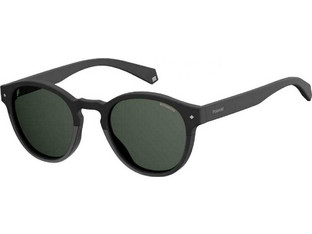Polaroid Eyewear PLD6042/S 807/M9 Ανδρικά Γυαλιά Ηλίου Στρογγυλά Κοκάλινα Μαύρα με Μαύρο Polarized Φακό