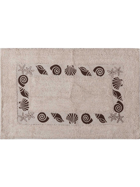 Πατάκι κοχύλι σκέτο (40cm x 60cm) καφέ