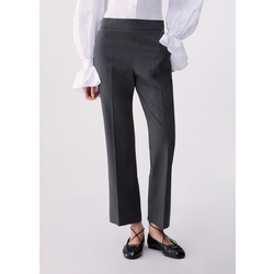 Liu Jo Pant.Ts Lungo Straight Γυναικείο Παντελόνι Σκούρο Γκρι