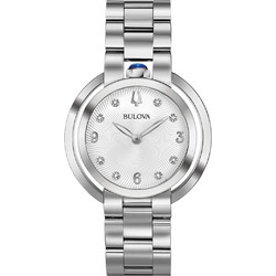 Bulova Γυναικείο Ρολόι με Ασημί Μεταλλικό Μπρασελέ 96P184
