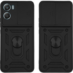 Sonique Ring Armor CamPro Back Cover Θήκη Μαύρο (Motorola Moto G06 4G / Moto G06 Power 4G)