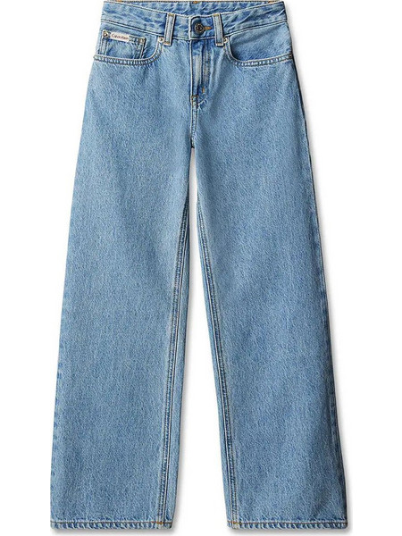 CALVIN KLEIN JEANS HR WIDE LEG STONE MID BLUE LVCKFJC12G-8Y-16Y-1A7 DenimBlue