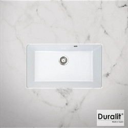 Duralit KZ075U Υποκαθήμενος Νεροχύτης Γρανίτη Ματ White 76x50cm