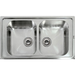 Karag BL-887 Ένθετος Νεροχύτης Inox Σατινέ 86x50cm