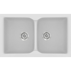 Sanitec Classic 322 Επικαθήμενος Νεροχύτης Γρανίτη Ματ White 81x50cm
