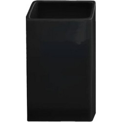 Decor Walther Δοχείο Για Οδοντόβουρτσα Black Πορσελάνη (6x6x10.5 cm)