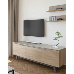 Σύνθετο σαλονιού Kasia pakoworld μπεζ μαρμάρου-sonoma 180x35x48.5εκ κωδ. 0060-230-000078