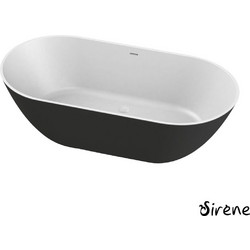 CUSCO ΜΠΑΝΙΕΡΑ FREESTD 165x85 SIRENE BLACK MATT ΕΞΩ/WHITE MATT ΜΕΣΑ