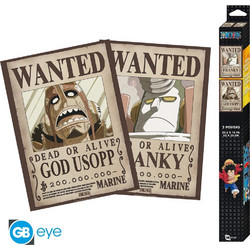 One Piece - Wanted Usopp & Franky Poster Set (2 Posters, 52 x 38 cm)