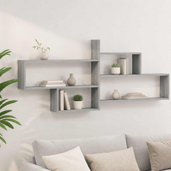 Ράφι Τοίχου Γκρι Sonoma 168.5 x 17 x 68 cm Επεξεργασμένο Ξύλο 8015053
