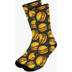 NODO Burger Mania Ανδρικές Κάλτσες με Σχέδια Μαύρες