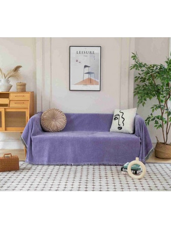 Ριχτάρι Chenille Με Κρόσια 180Χ280 C12-180X280-6 Μώβ