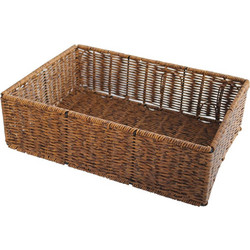 Καλάθι τεχνητό rattan καφε 35,5Χ25,5Χ10,5CM - Plastona