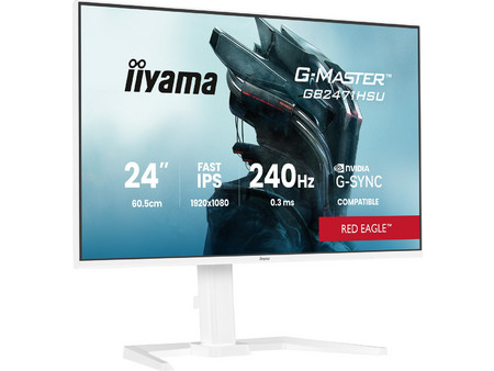 iiyama G-Master GB2471HSU-W1 IPS HDR Gaming Monitor 24" 1920x1080 FHD 240Hz 0.3ms