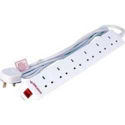 MicroConnect Πολύπριζο Ασφαλείας 6 Θέσεων με Καλώδιο 5m (Type G)
