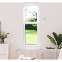 vidaXL Βενετσιάνικη Σκίαση Λευκό 130 x 45 εκ 25 χιλ. Αλουμίνιο