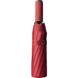 Αυτόματη ομπρέλα σπαστή με φακό LED - 10K - Tradesor - 585670 - Red