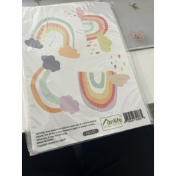 Παιδικό Αυτοκόλλητο Τοίχου - Pastel Rainbow Clouds (0026734)
