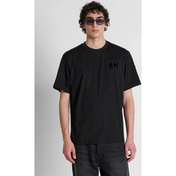 Antony Morato ανδρικό T-shirt με λογότυπο Relaxed Fit - KS02688FA100240 Μαύρο