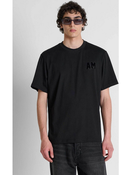 Antony Morato ανδρικό T-shirt με λογότυπο Relaxed Fit - KS02688FA100240 Μαύρο