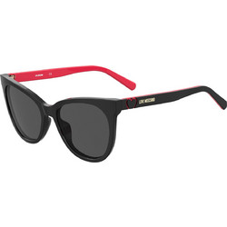 Love Moschino MOL039/S 807/IR Γυναικεία Γυαλιά Ηλίου Cat Eye Κοκάλινα Μαύρα με Γκρι Polarized Φακό