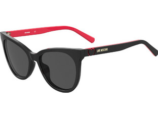 Love Moschino MOL039/S 807/IR Γυναικεία Γυαλιά Ηλίου Cat Eye Κοκάλινα Μαύρα με Γκρι Polarized Φακό