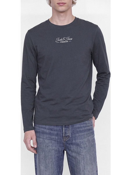 JACK&JONES JPRBLALUCAS LS TEE 12313108-Turbulence DarkSlateGrey