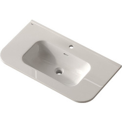 Karag Nordic 80 Ένθετος Νιπτήρας Μπάνιου Πορσελάνης 80x46cm Λευκός 5206836755595