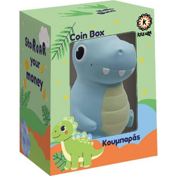 Kazura - Κουμπαράς Δεινοσαυράκι Σιελ 16x12x20εκ 710004