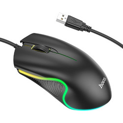 Hoco GM19 Ενσύρματο Gaming Ποντίκι RGB 1000 DPI Black