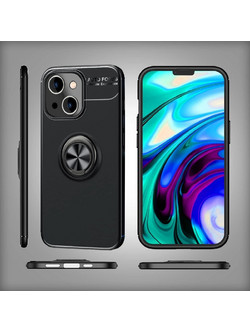 Ancus Autofocus Shock Proof Ring Holder Back Cover Black (iPhone 14 Plus)