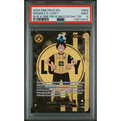 MONKEY D. LUFFY - ONE PIECE PROMOS BVB X ONE PIECE MATCH DAY '25 - ST13-003 - PSA 9