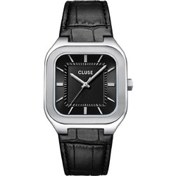 Cluse CW25703 Quadrus Black Leather Strap