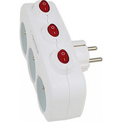Esperanza ELK307W Electric Splitter 3 Sockets Switch White - ESPERANZA
