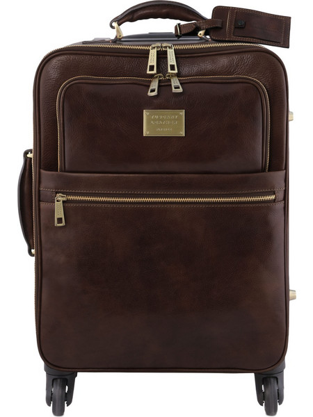 Tuscany Leather TL141911 Βαλίτσα Καμπίνας 46x34x21cm με 4 Ρόδες Σοκολατί