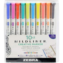 Zebra Mildliner Double Ended Creative Marker Bold & Fine Point 10 Pack (ZB-78501) (ZEB78501)