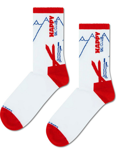 Happy Socks Happy Ski Club Sneaker Ανδρικές Κάλτσες Χαμηλές / Ankle Λευκές