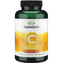 Swanson Vitamin C Rose Hips 1000mg 90 Κάψουλες