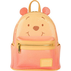 Loungefly Παιδική Τσάντα Πλάτης Πορτοκαλί 3εκ. Disney Winnie Pooh Sequin Glitter Mini WDBK4191