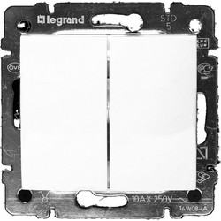 Legrand Valena Διακόπτης Διπλός Αλέ - Ρετούρ Λευκός (774408)