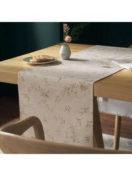 Runner Bowie 159 Ecru Gofis Home 37X160 Βαμβάκι-Πολυέστερ
