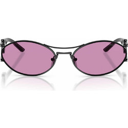 Prada PRD61S 1AB30G Γυναικεία Γυαλιά Ηλίου Οβάλ Μεταλλικά Μαύρα με Ροζ Φακό