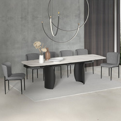 Σετ Τραπεζαριας 7τμχ Obsession(M) Sm21228 Κεραμικο Top-Μαυρο Μεταλλο - Markt