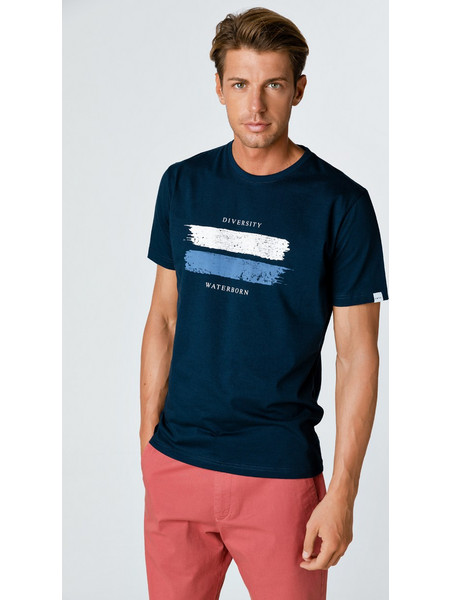 Snta T-shirt με Τύπωμα Diversity Waterborn - Μπλε Navy