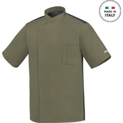 Σακάκι Σεφ EGOCHEF 65% Polyester 35% Cotton Ανδρικό Olive Green με Κοντό Μανίκι Ottavio
