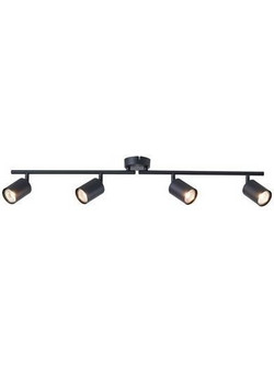 ΣΠΟΤ ΜΕΤΑΛΛΙΚΟ 4ΦΩΤΟ 4XGU10 Max 7W 790X80X165mm ΜΑΥΡΟ ARTE ILLUMINA OLYMP