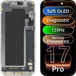 MP Οθόνη LCD Soft OLED FHD 120Hz για Apple iPhone 17 Pro, Διαγνωστική Έκδοση, Aftermarket, Μαύρο