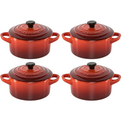 Σετ Μαγειρικά Σκεύη Le Creuset Stoneware Set of 4 petite 10x5cm volcan