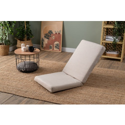 1-Seat Sofa-Bed Tera Single Cream Fabric: 100% Linen Fabric